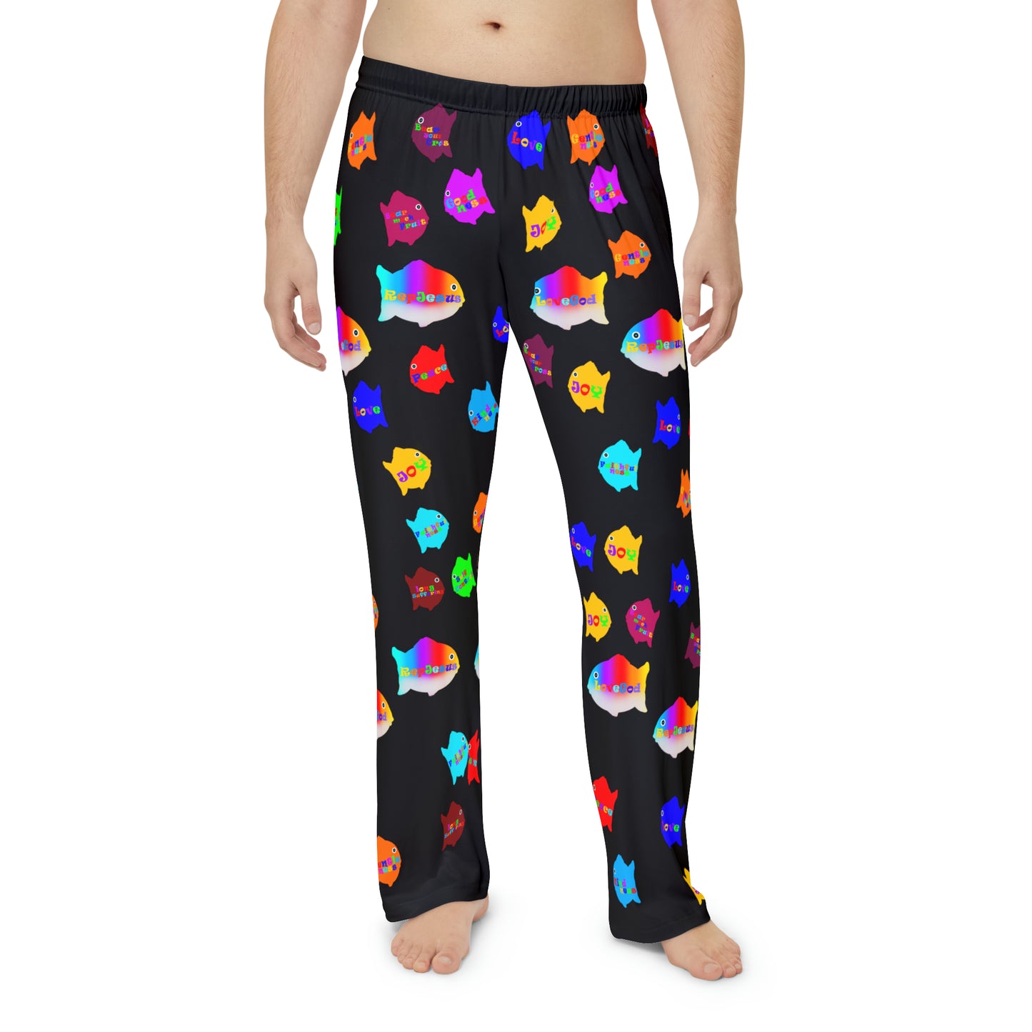 Gods ViBES Men's Pajama Pants (BLK)