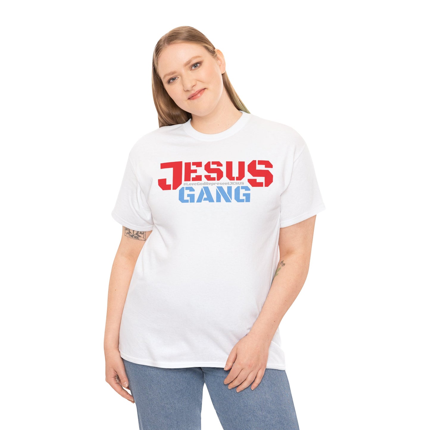 The M.o.G LoveGodRepresentJESUS (Jesus Gang) multi-color Heavy Cotton Tee