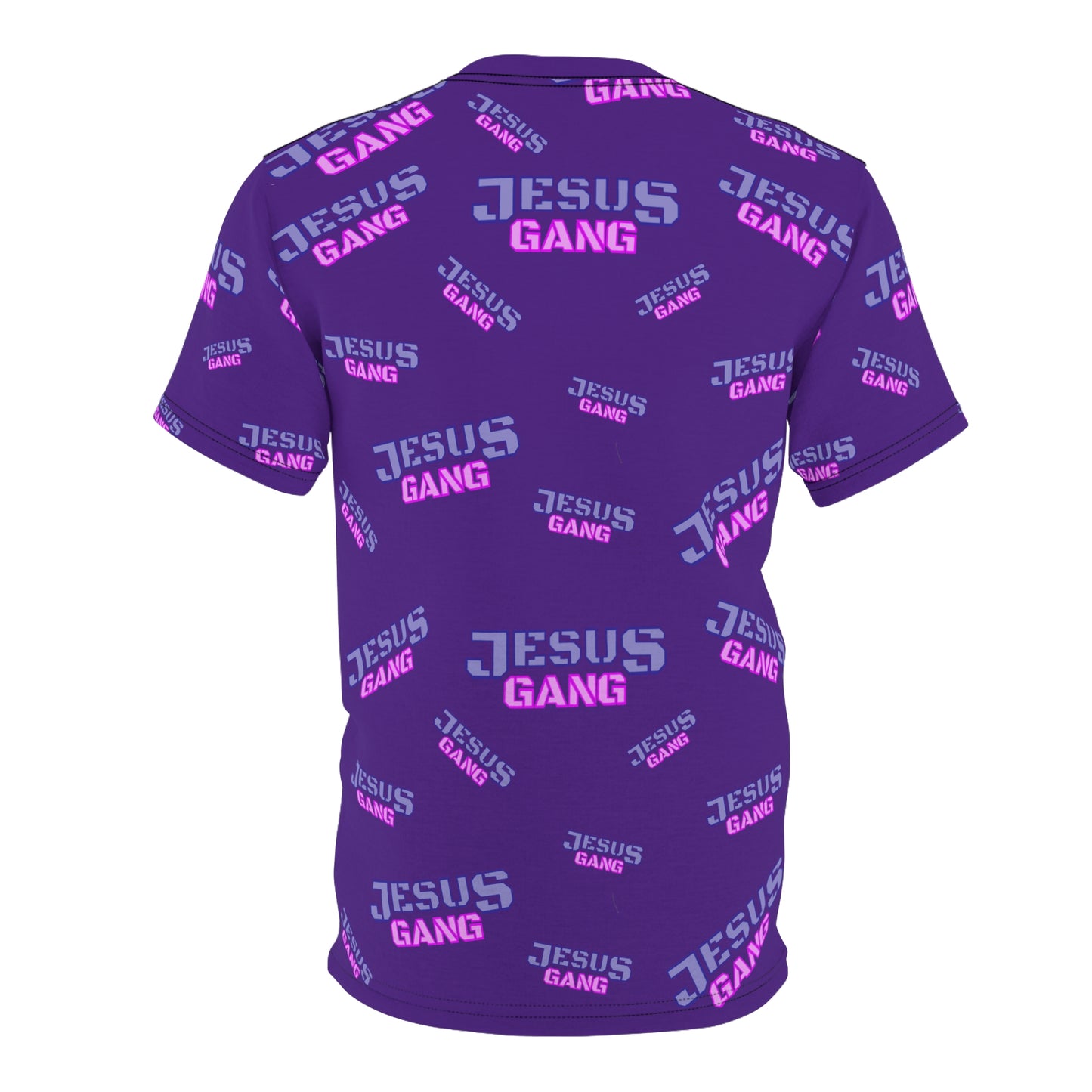 Royal Purp JESUS GANG EVERYWHERE Unisex Cut & Sew Tee