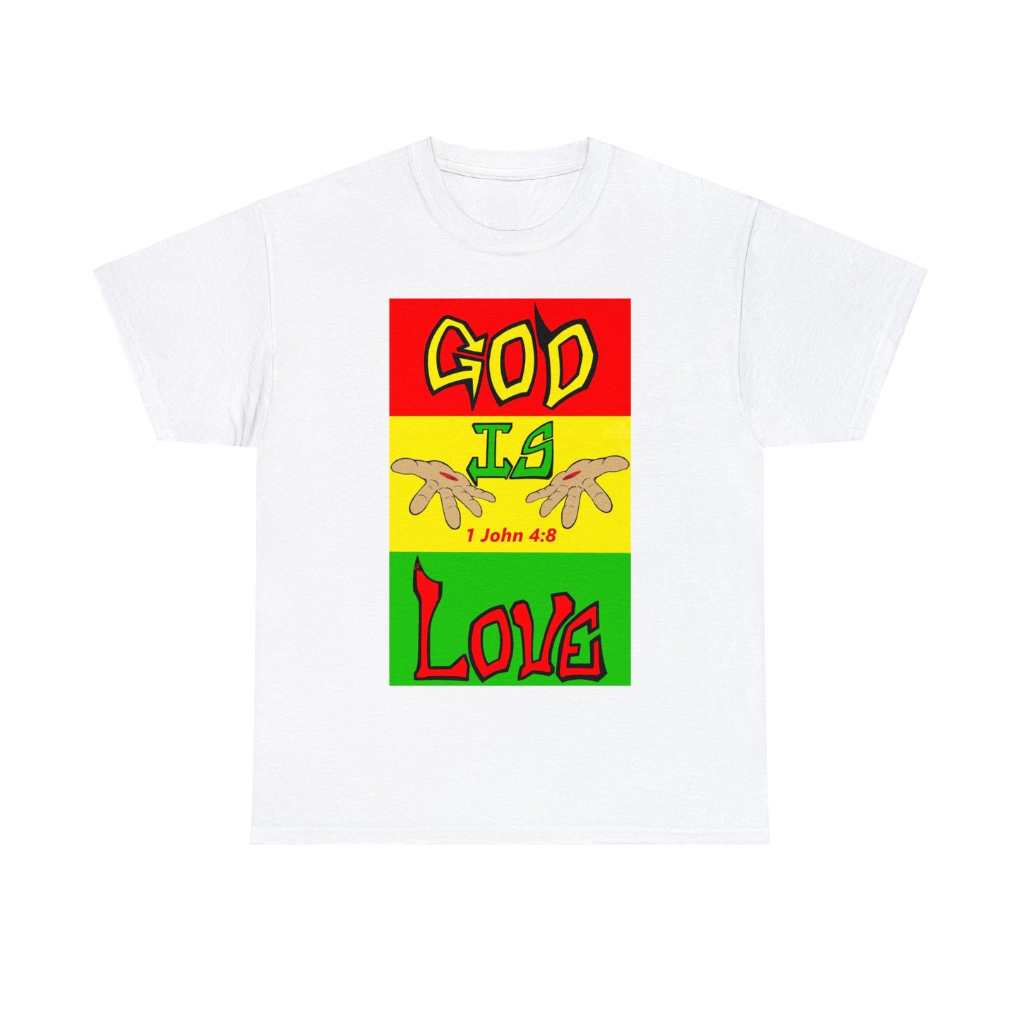 God is Love Reggae BLK t-shirt By The M.O.G (small print)