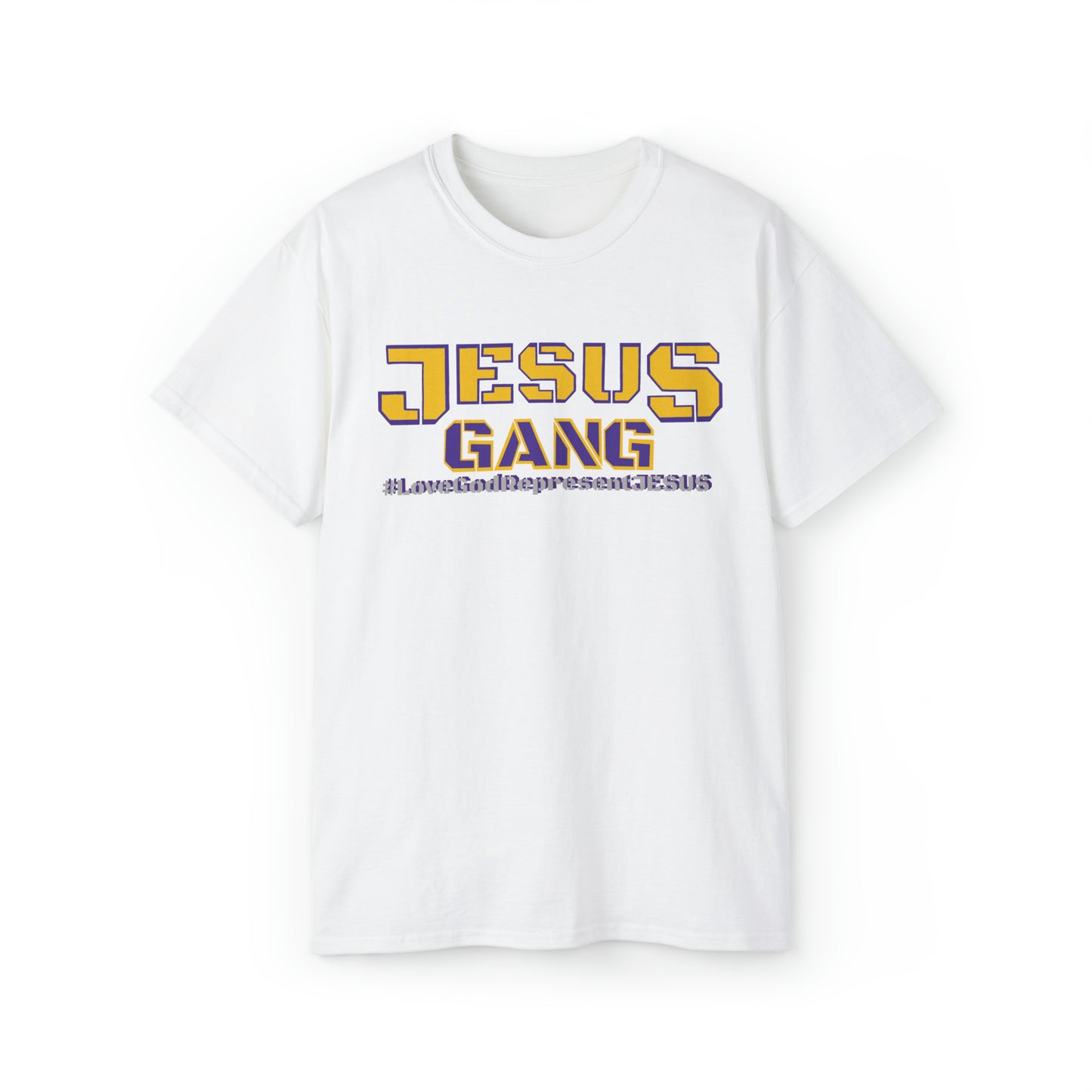 Jesus Gang Army of the Lord multi- color *Ultra Cotton*Tee (Royal Purp & Gold)