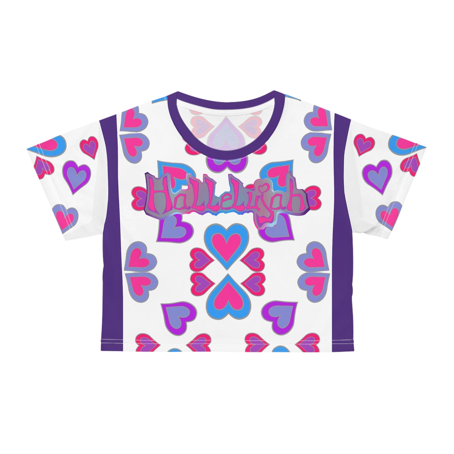 Hallelujah Heartberries W.o.G PURPLE Crop Tee