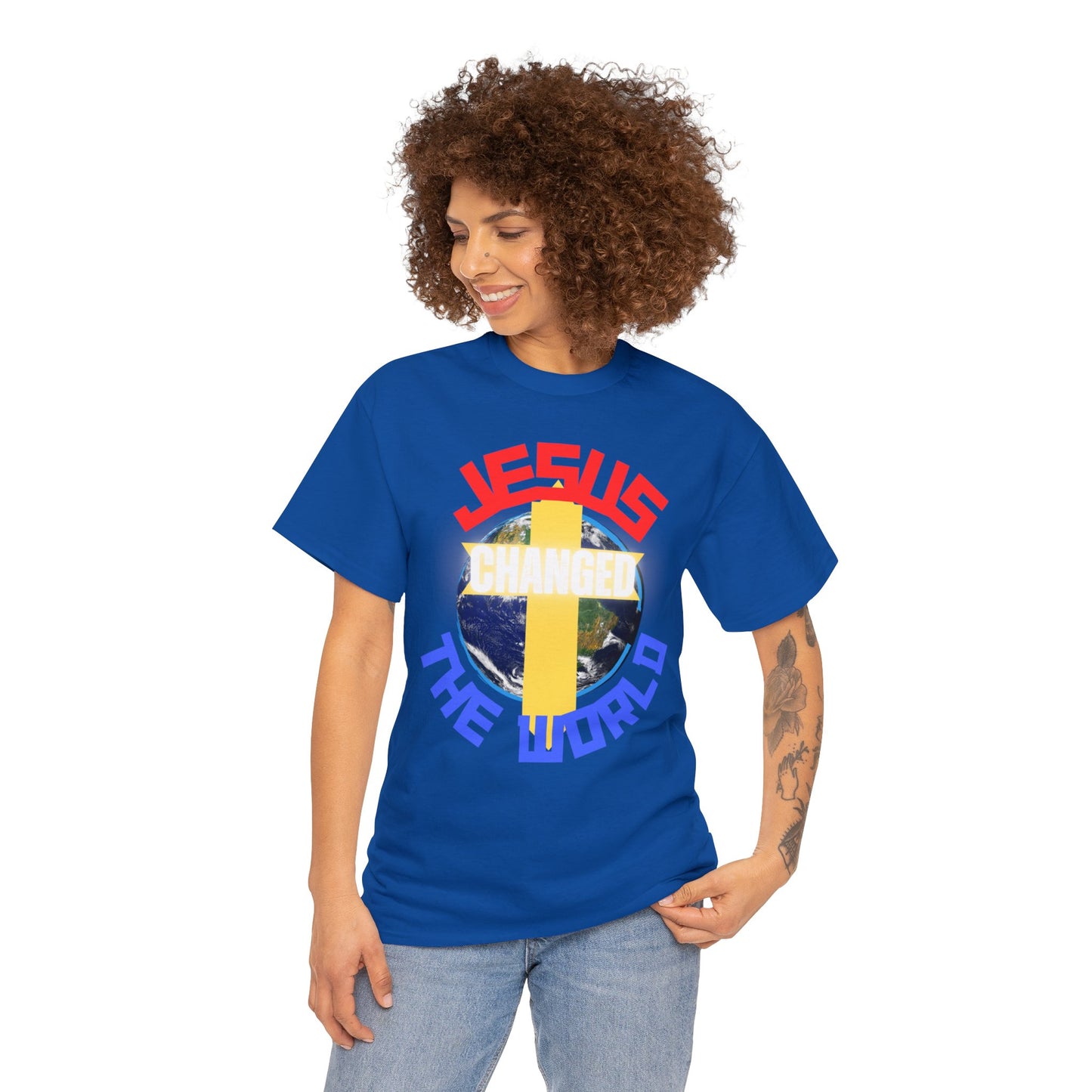 Jesus Changed The World, Heavy Cotton Tees.