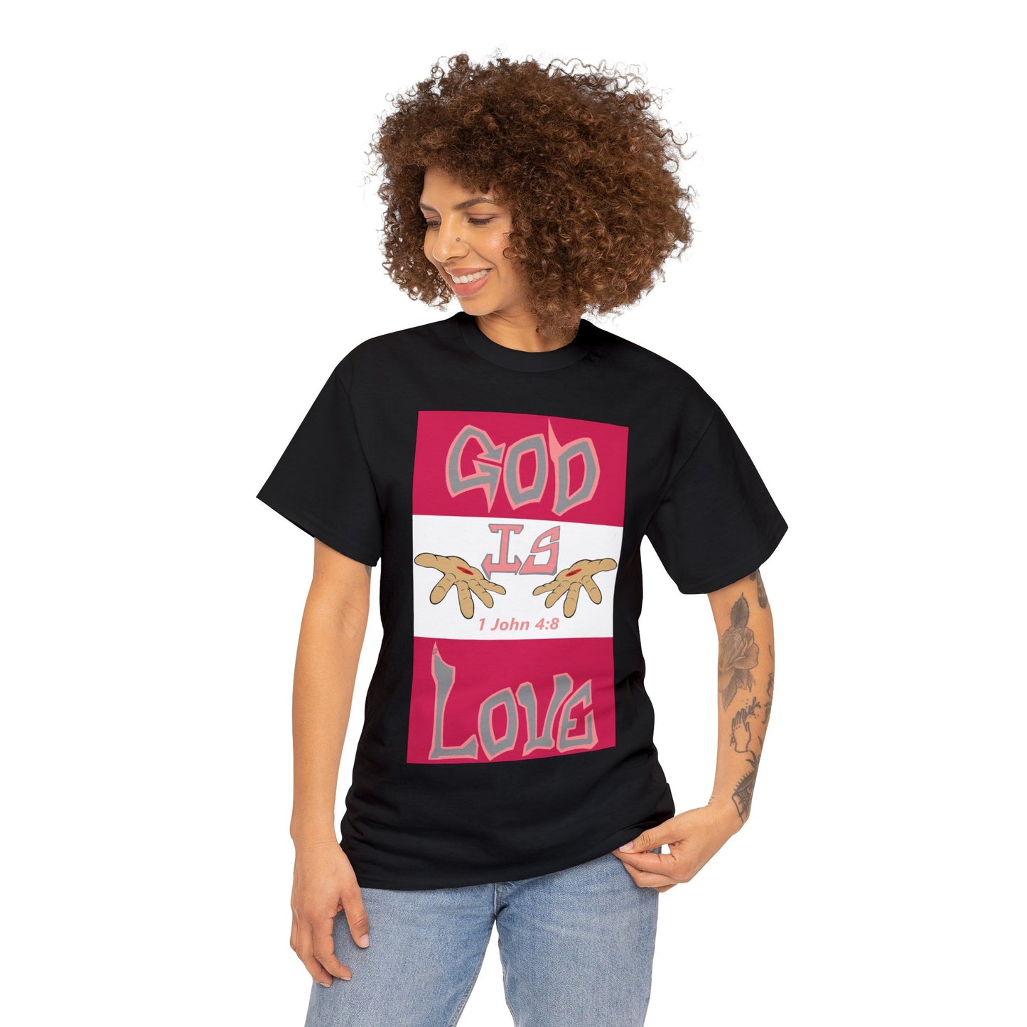 God is Love Strawberries t-shirt By The M.O.G (small print)