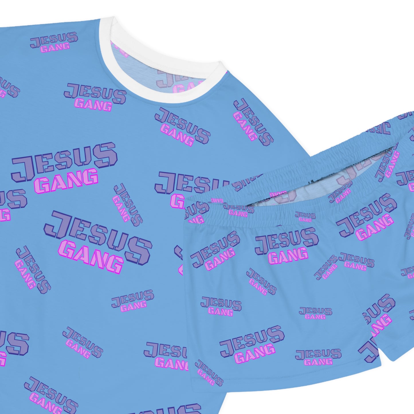 JESUS GANG EVERYWHERE Women's Short Pajama Set