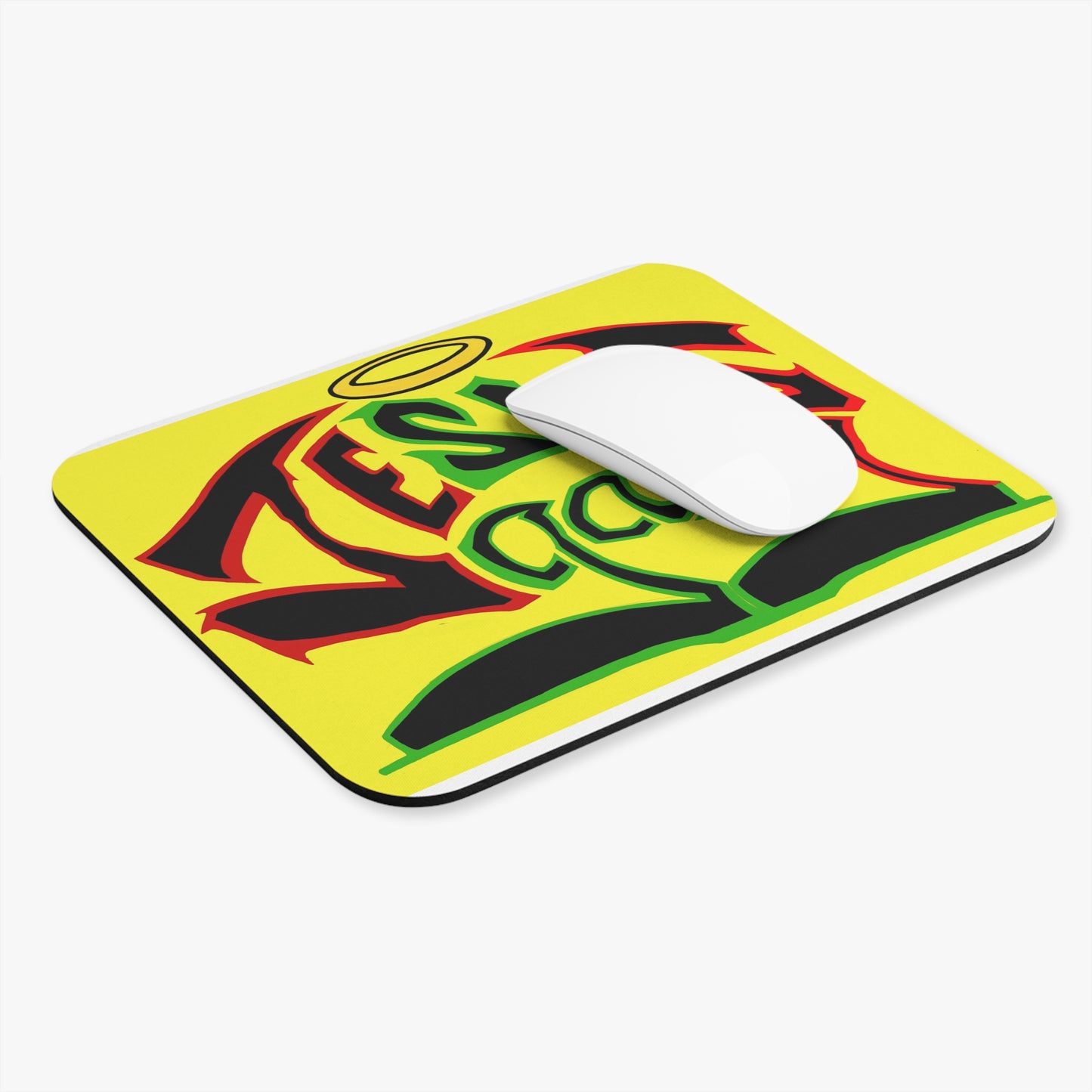 A multitude of people following Jesus.... Its the gang.... JESUS GANG! By: The M.O.G Mouse Pad (Rectangle)