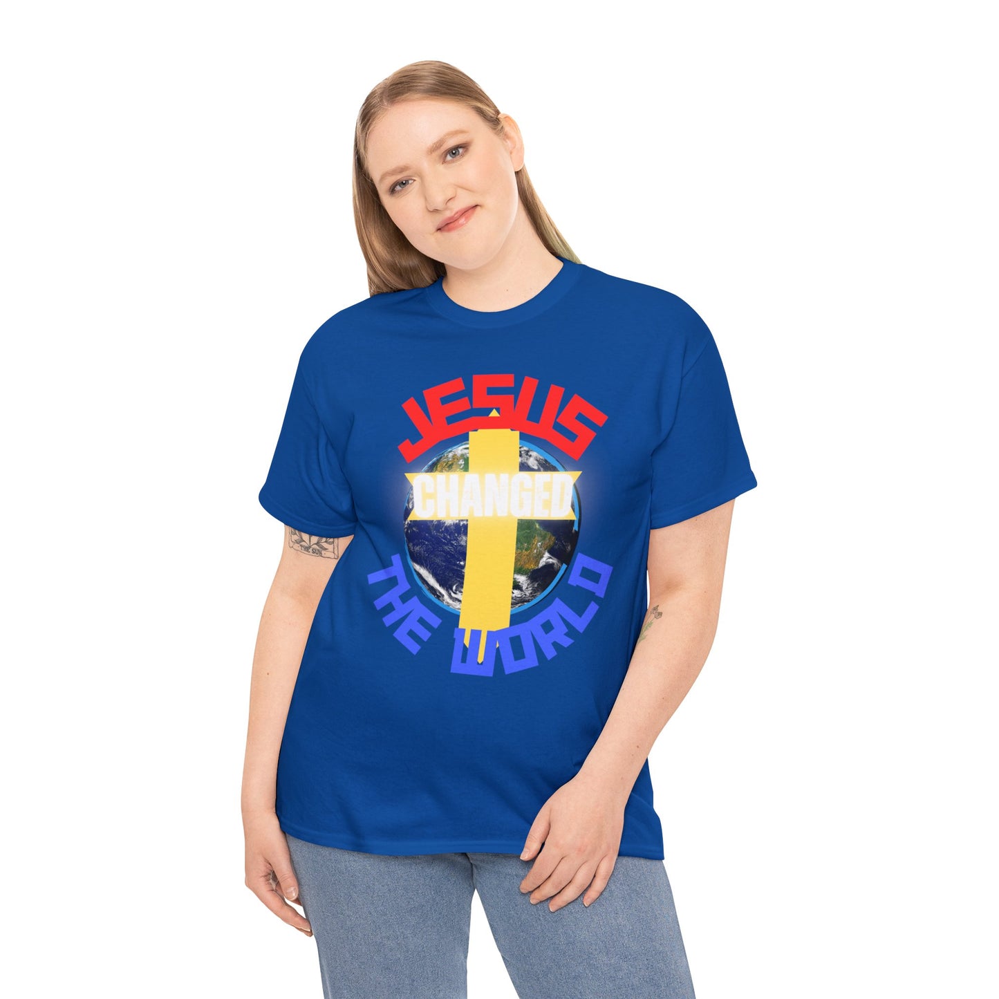 Jesus Changed The World, Heavy Cotton Tees.