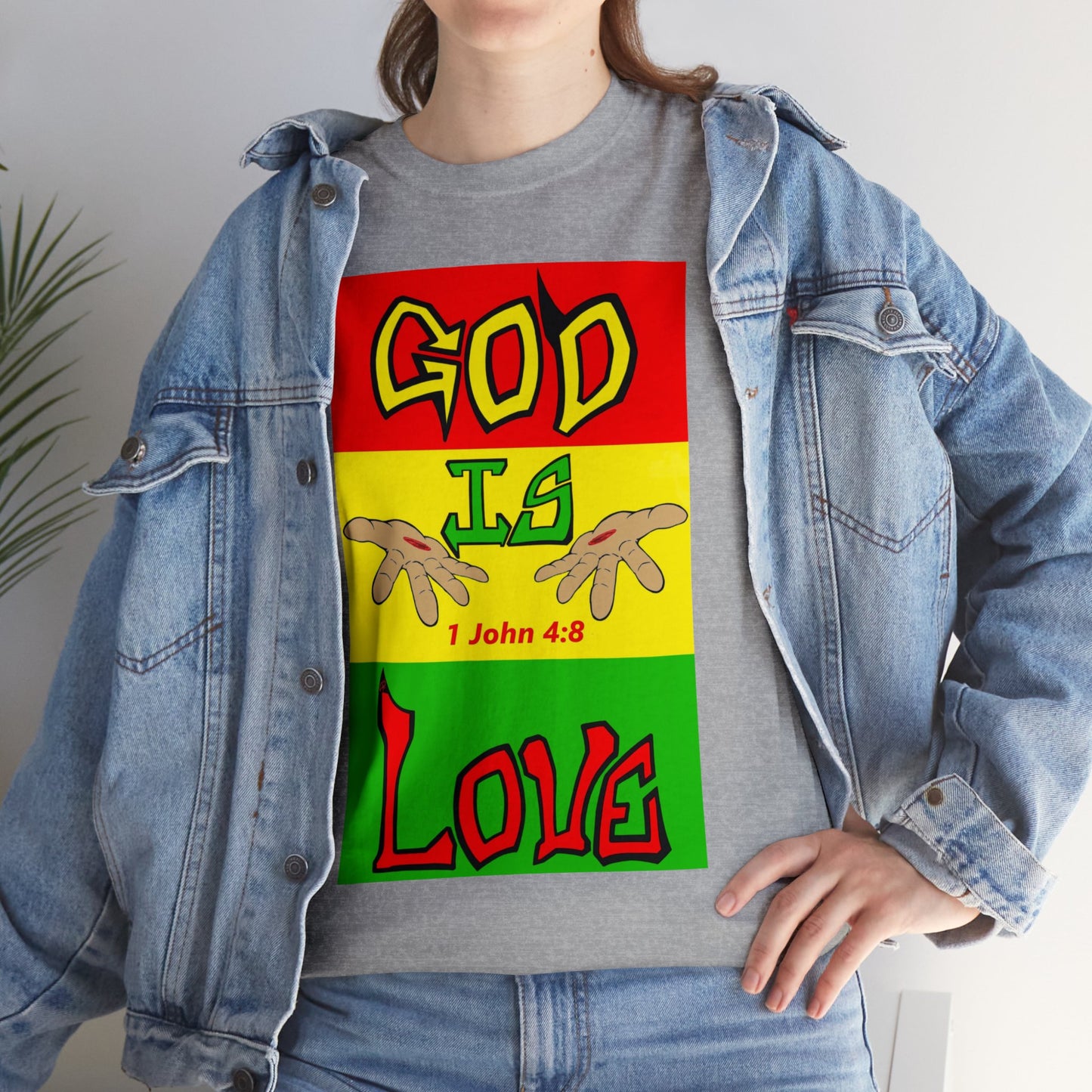 God is Love Reggae BLK t-shirt By The M.O.G (small print)