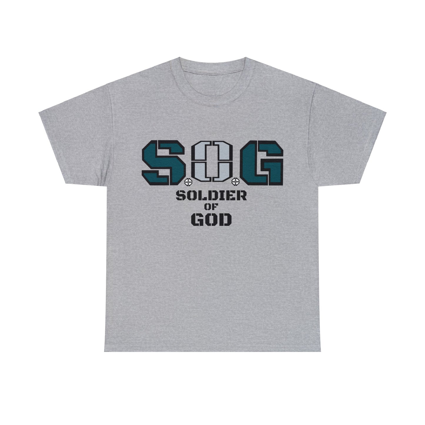 S.o.G Soldier of God Fly Green version multi color Heavy Cotton Tee