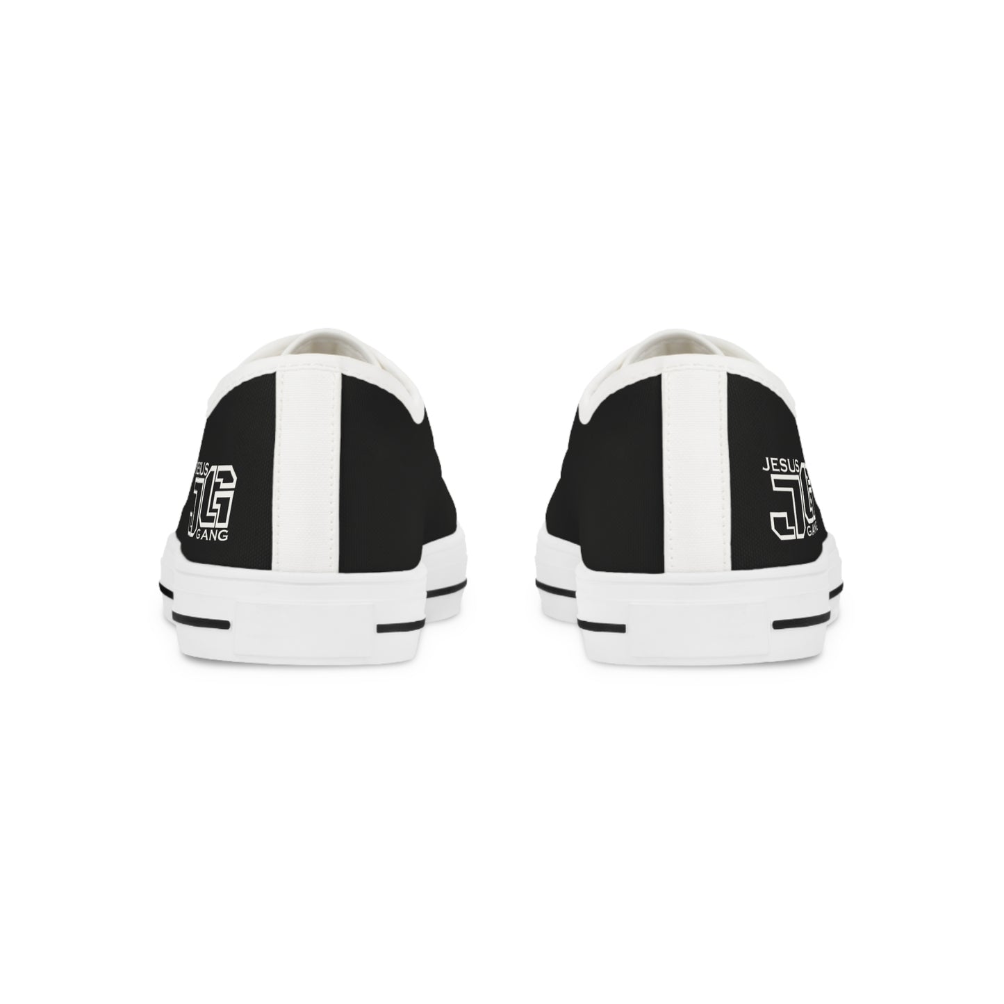 Gang of the Lord, Low Top, Jesus Gang Sneakers. BLACK/WHITE