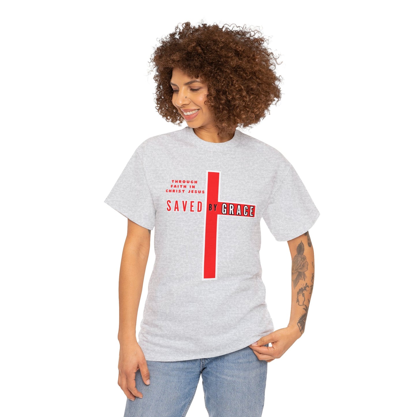 SAVED BY GRACE Heavy Cotton Tee