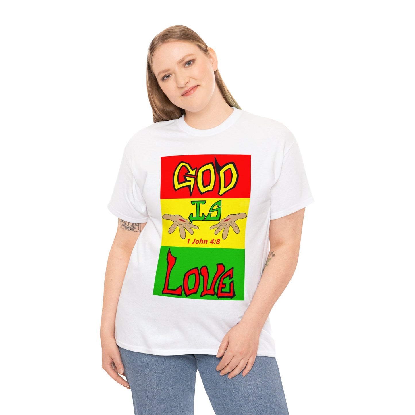 God is Love Reggae BLK t-shirt By The M.O.G (small print)