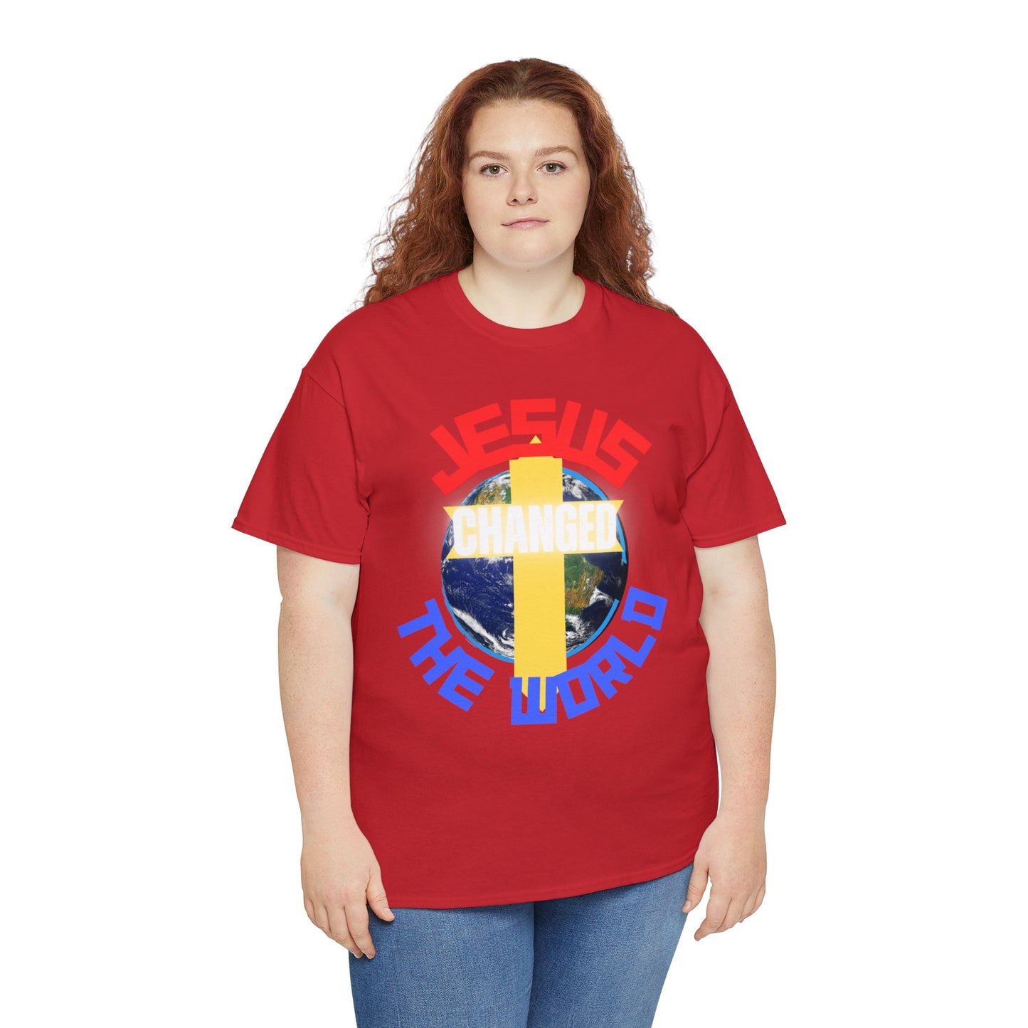 Jesus Changed The World, Heavy Cotton Tees.