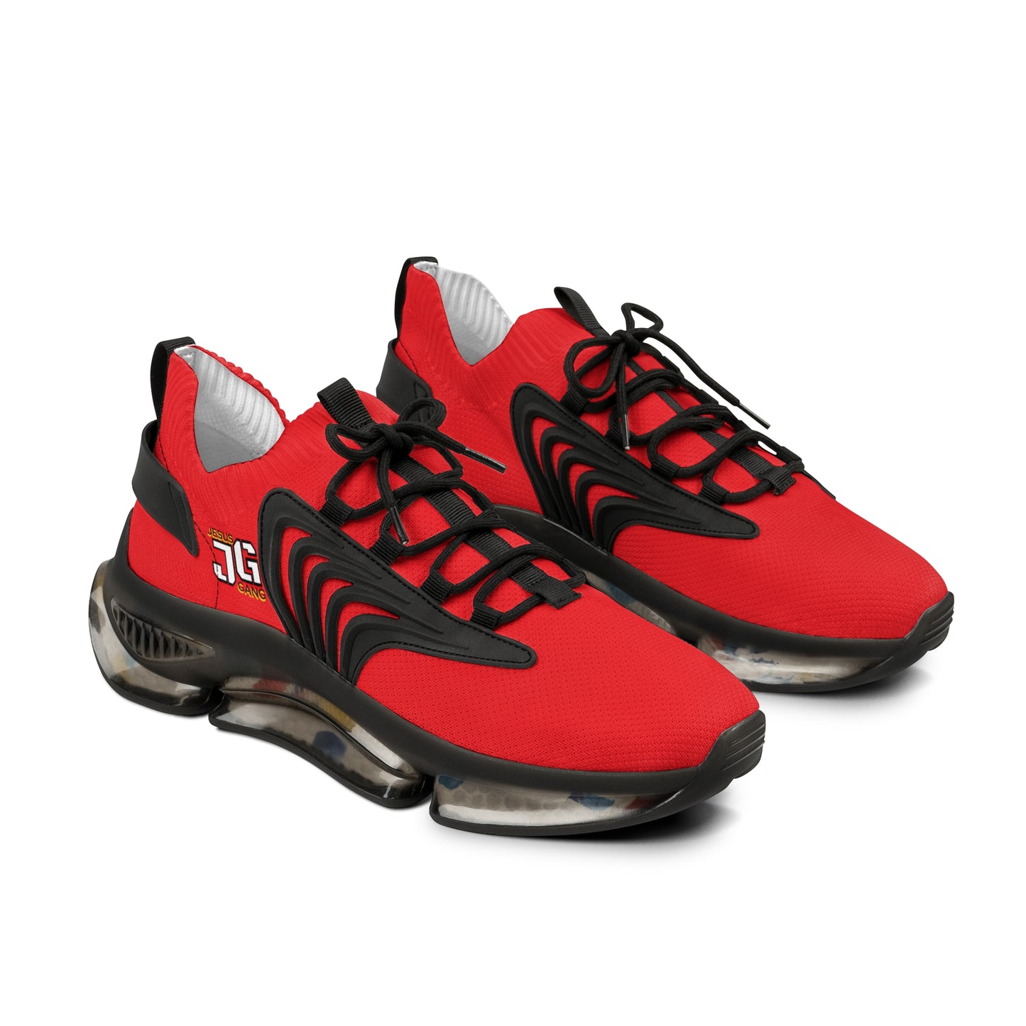 Jesus Gang Army of the Lord Red Men's Mesh Sneakers