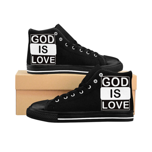 God is Love Men's High-top Sneakers Grey By The M.O.G