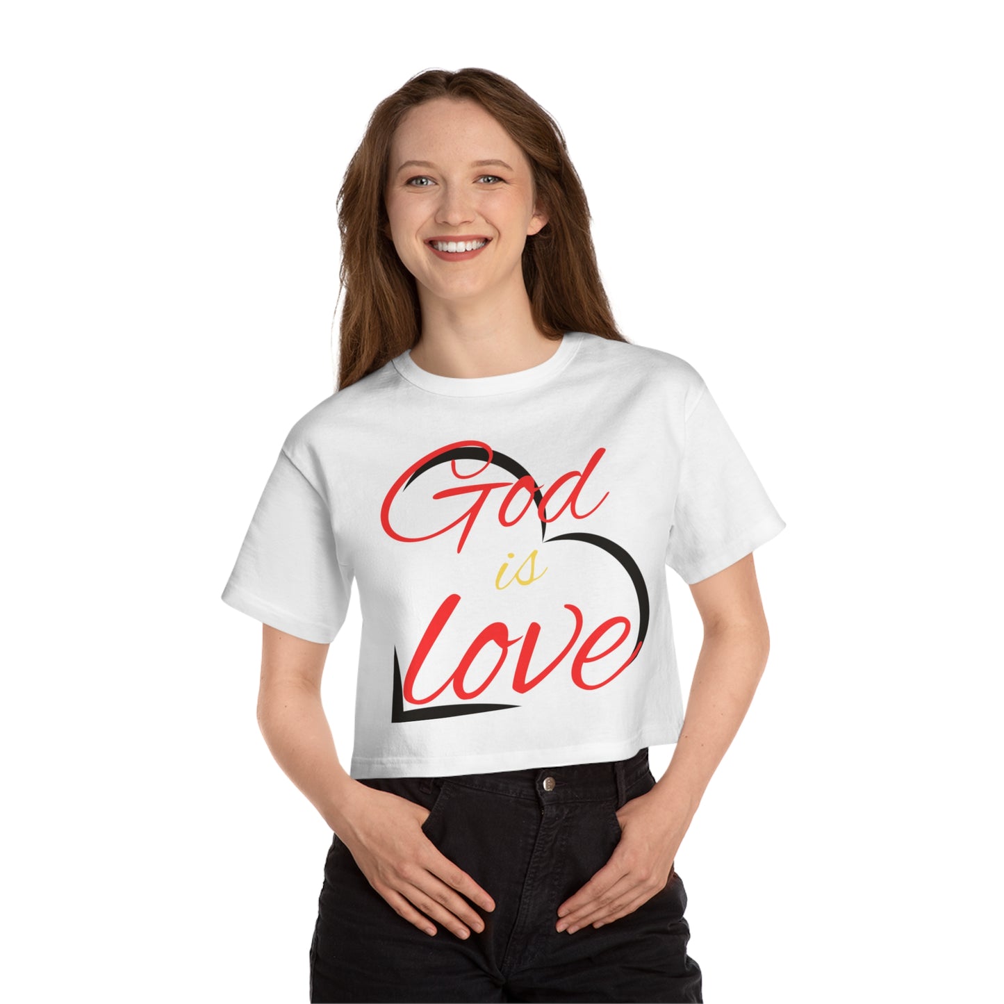 God is Love. crop top tee