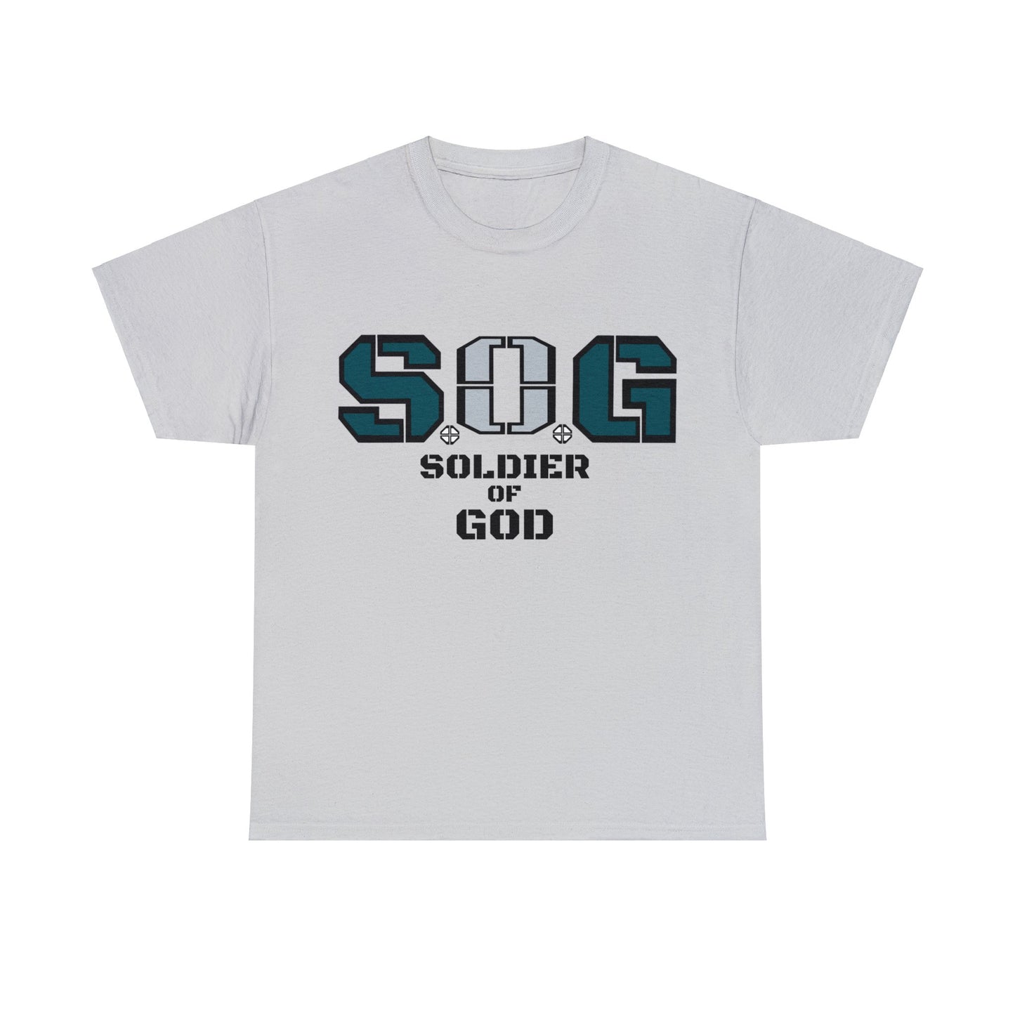 S.o.G Soldier of God Fly Green version multi color Heavy Cotton Tee