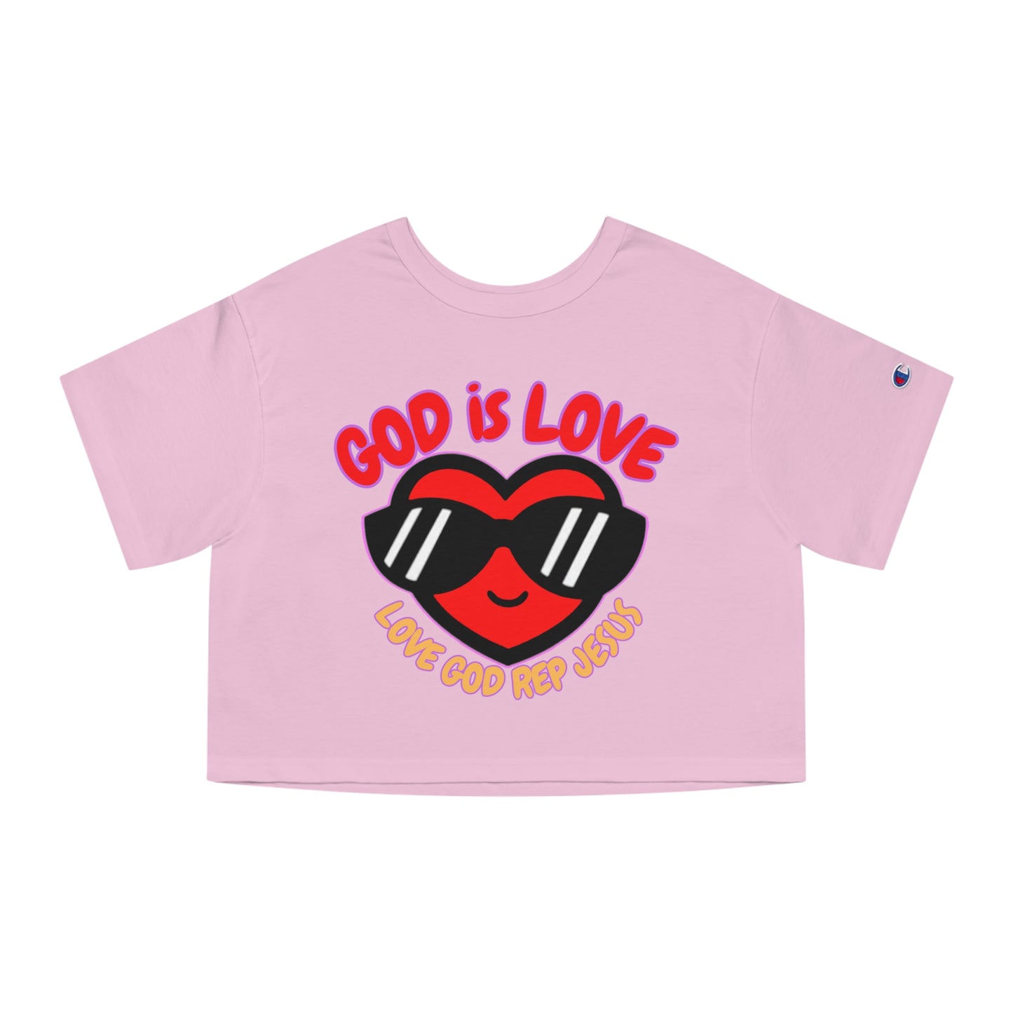 Love God Rep Jesus with your Heart. crop top tee