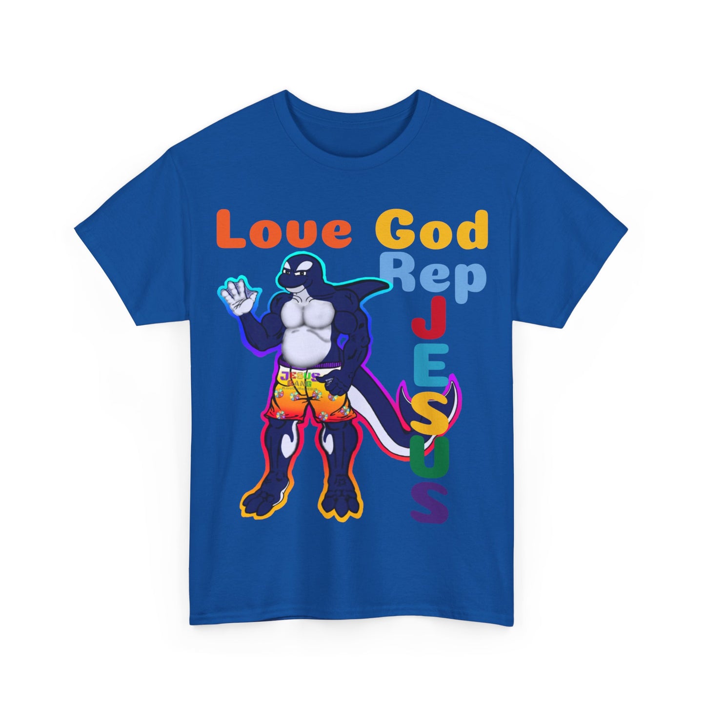 Love God Rep Jesus Buff Orca Tee