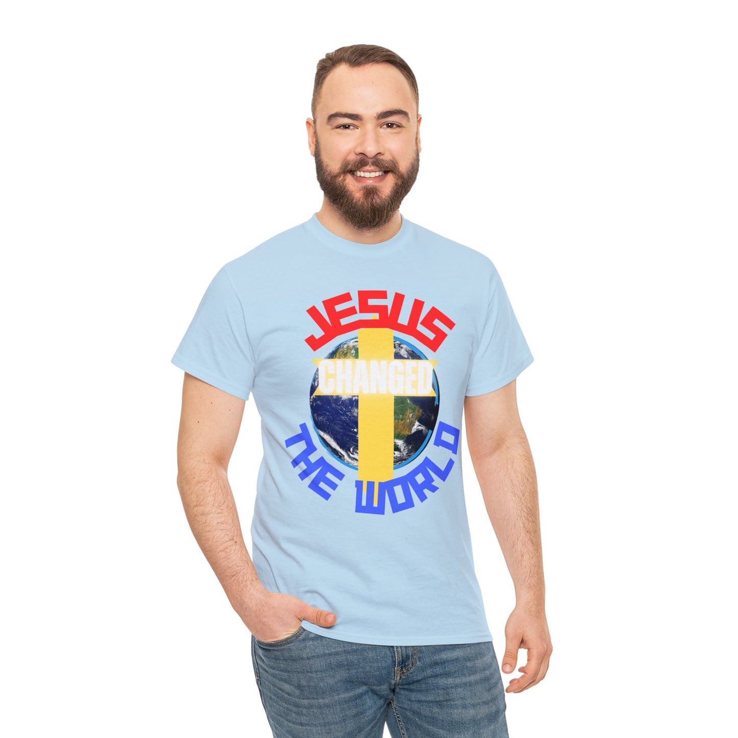 Jesus Changed The World, Heavy Cotton Tees.