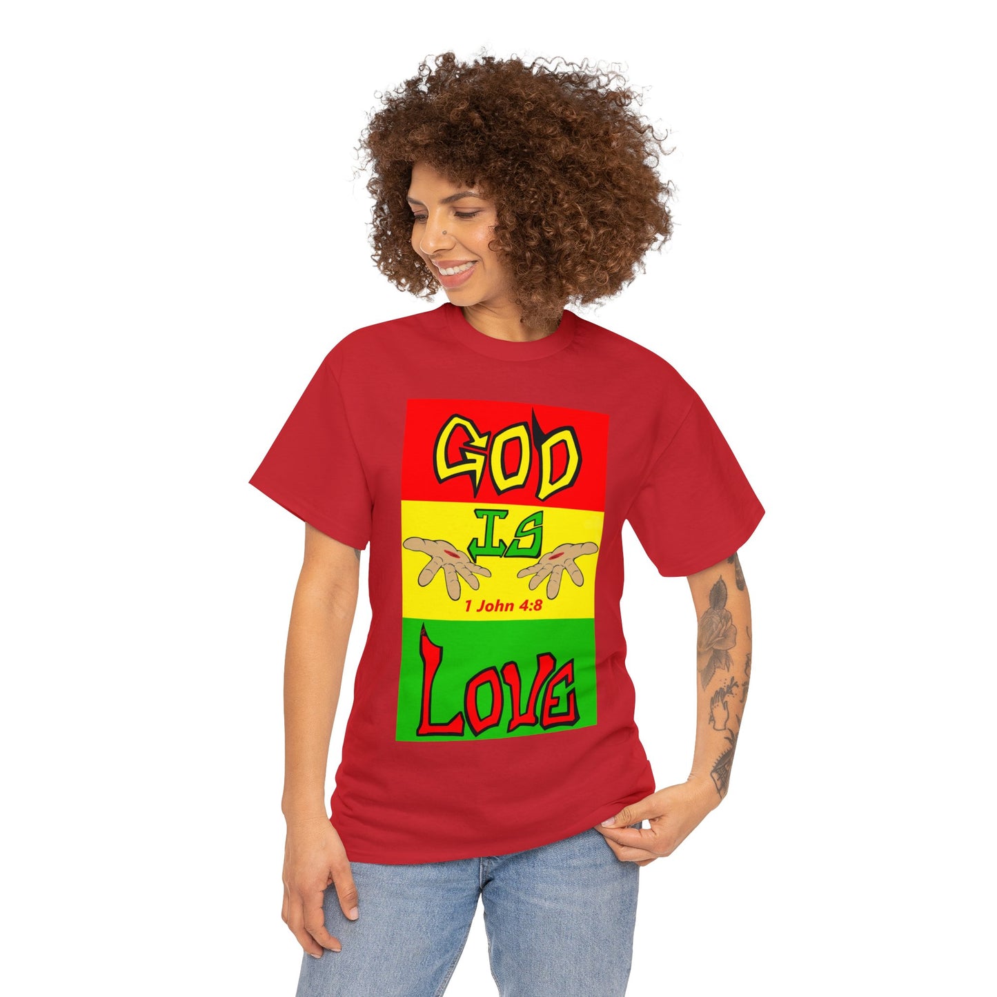 God is Love Reggae BLK t-shirt By The M.O.G (small print)