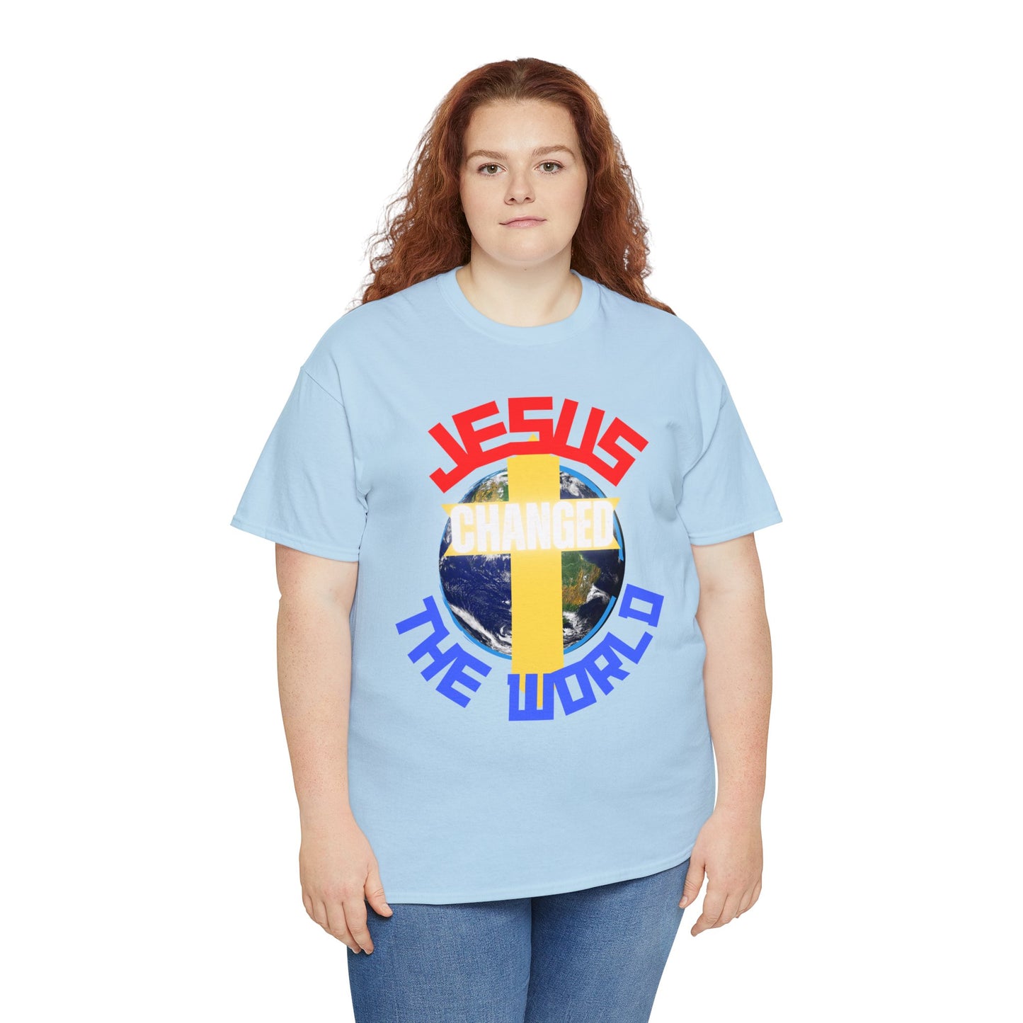 Jesus Changed The World, Heavy Cotton Tees.