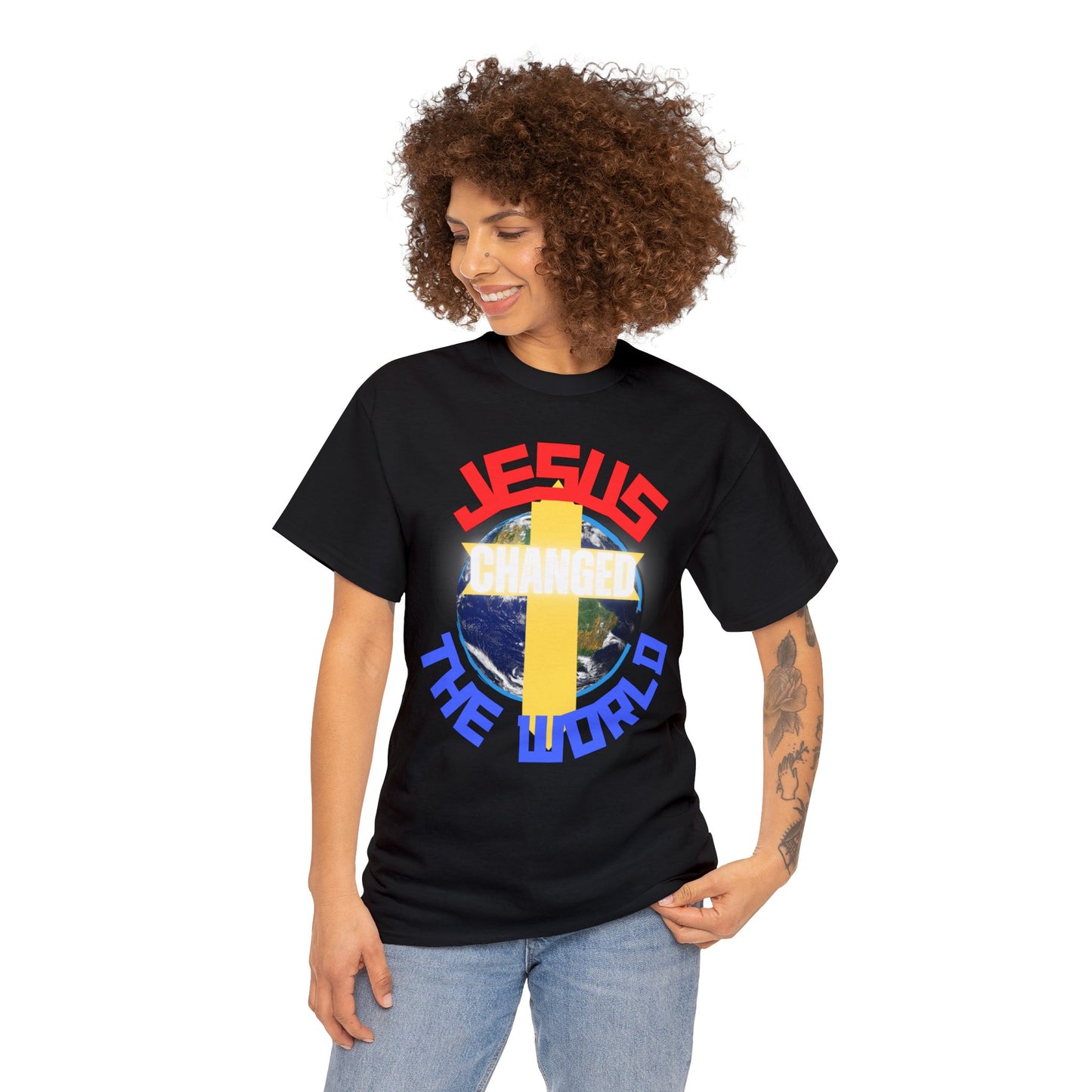 Jesus Changed The World, Heavy Cotton Tees.