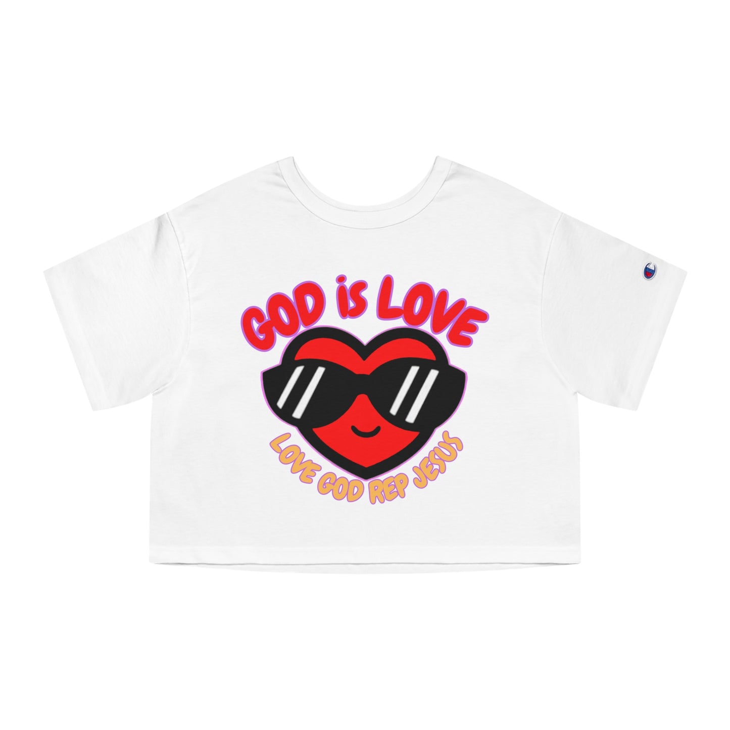 Love God Rep Jesus with your Heart. crop top tee