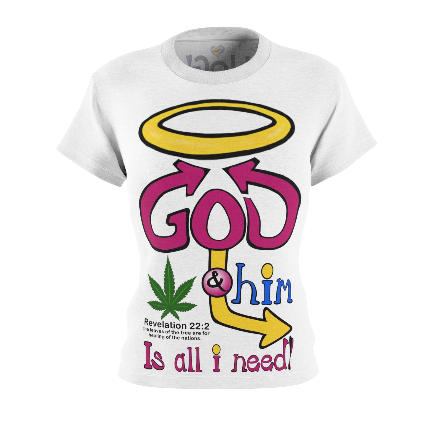 God, HUBBY and Revelations 22:2 are good together. (WHT) Women's Cut & Sew Tee By The M.O.G