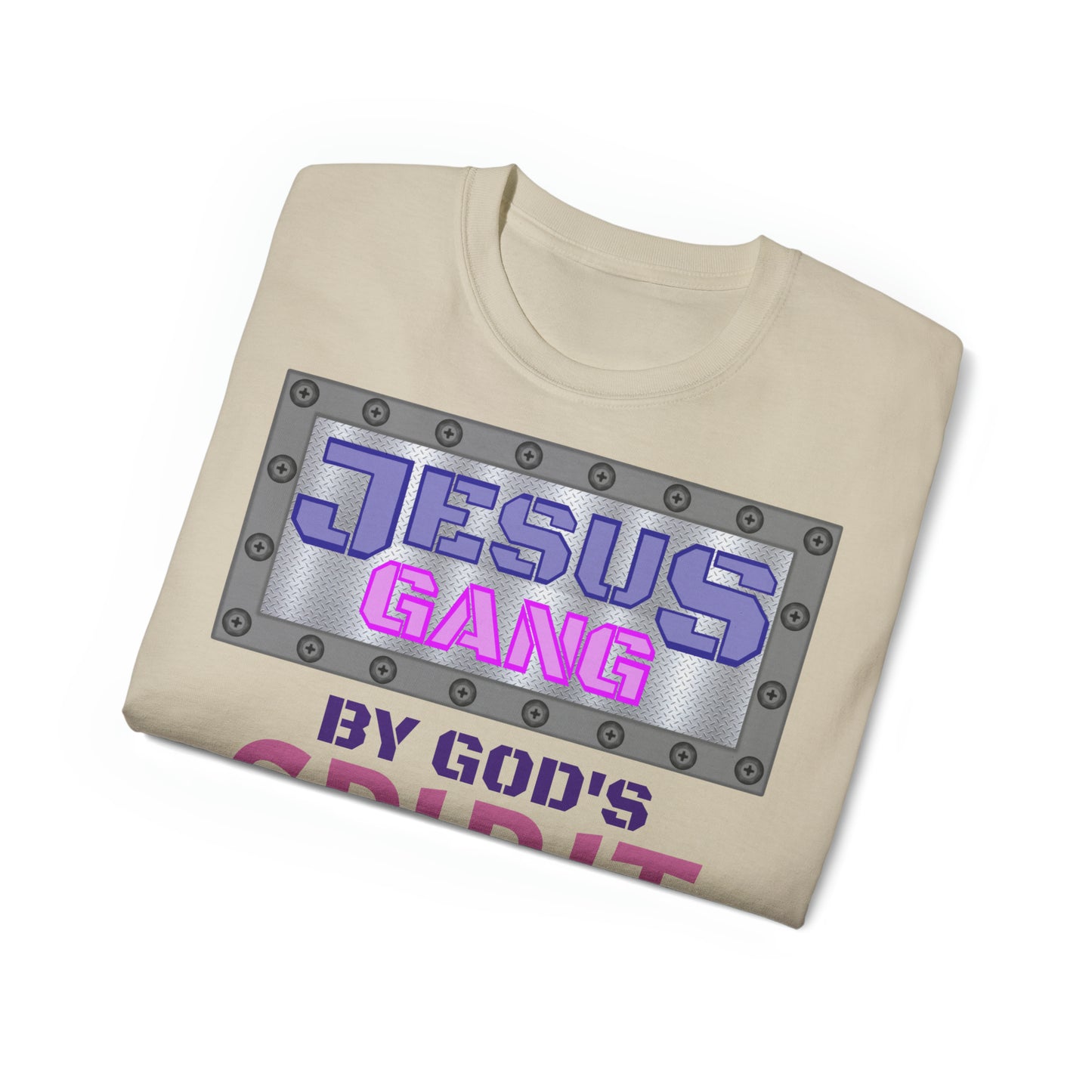 Not by Might nor by Power but by HIS spirit says the Gang of the Lord! (Royal Purp and Pink) Unisex Ultra Cotton Tee