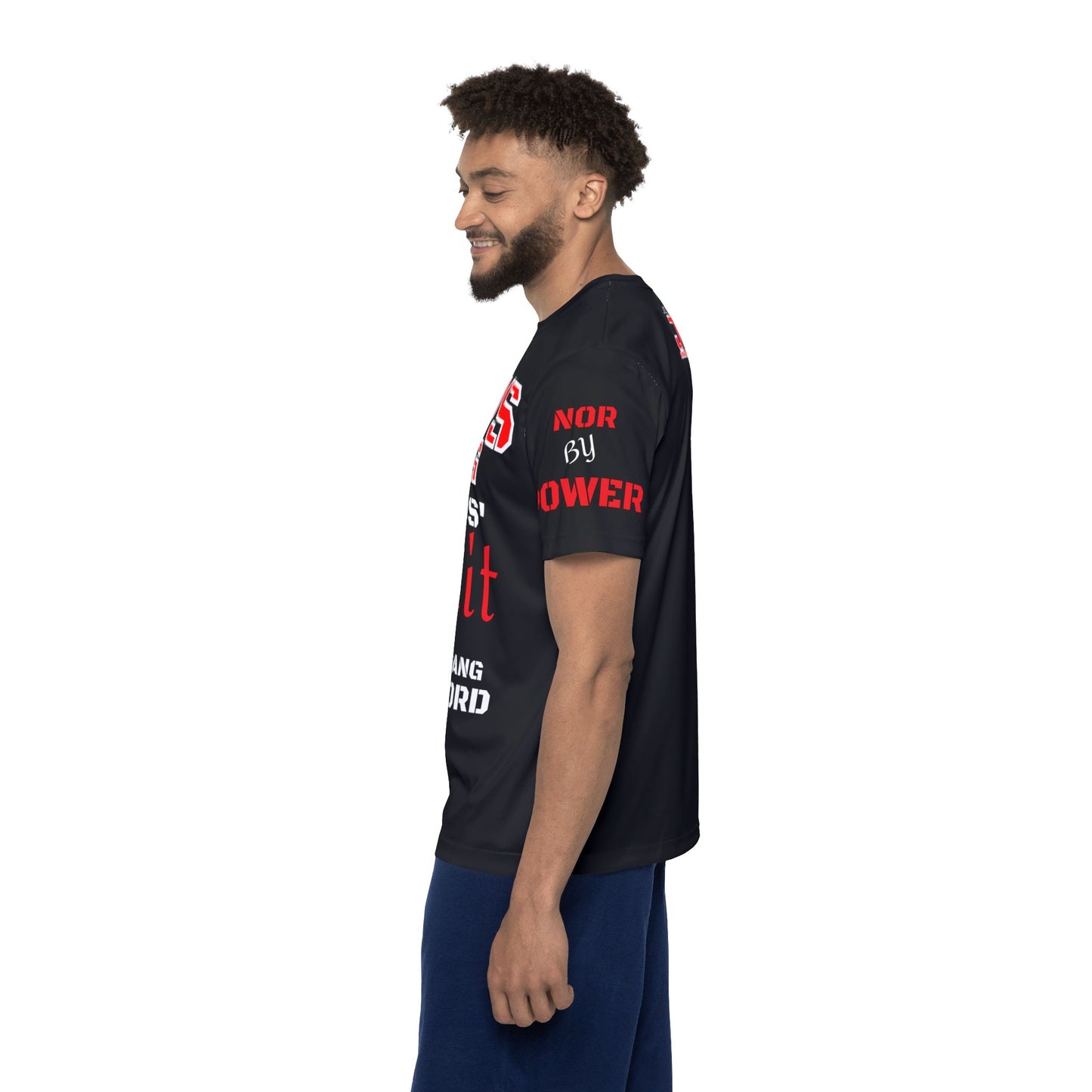 JESUS GANG /RED SPIRIT (Not by Might, Nor by Power, says the Gang) Workout Jersey