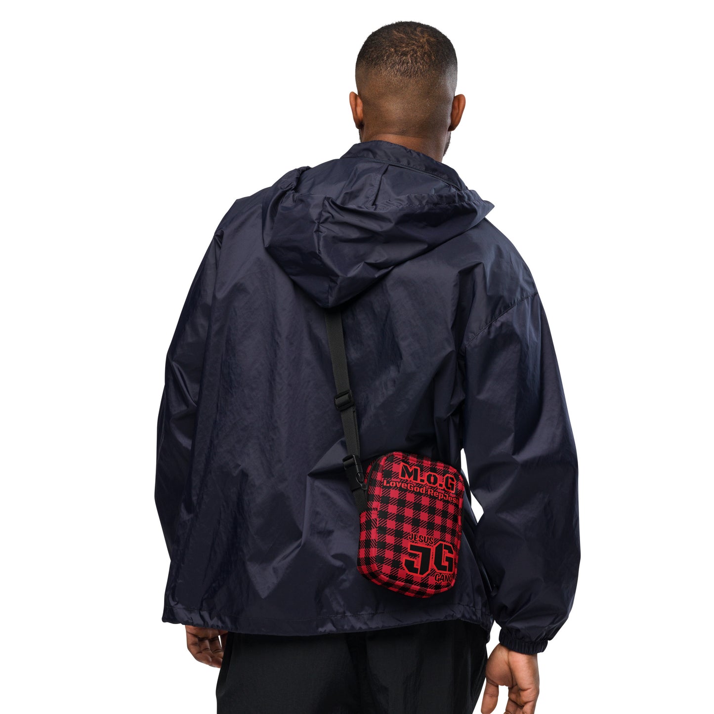 Jesus Gang (Red Plaid) Man of God crossbody bag