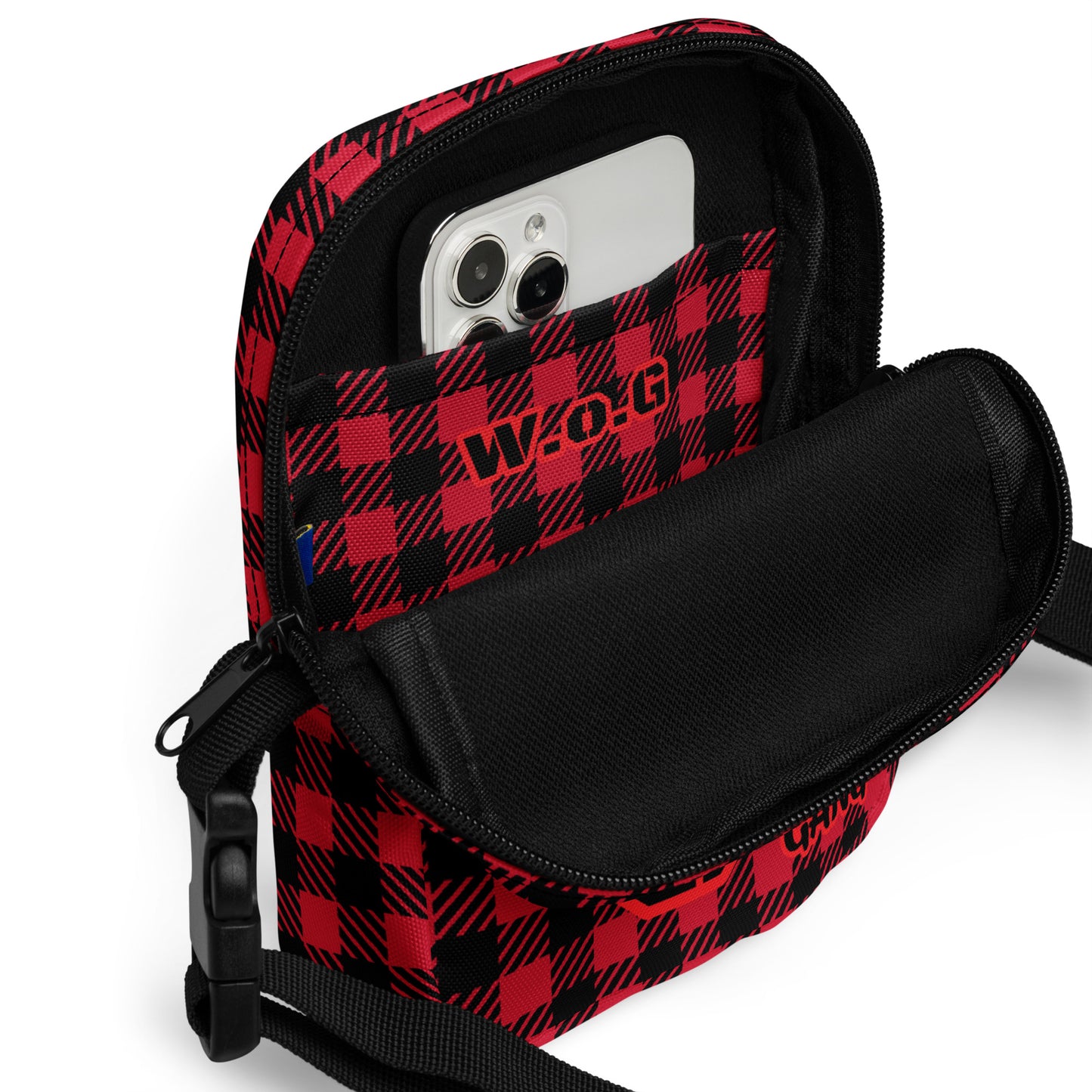 Jesus Gang (Red Plaid) Woman of God crossbody bag