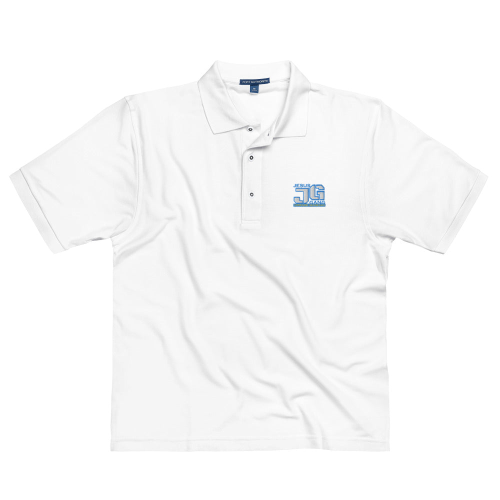 Jesus Gang Blu Ice Gold Men's Premium Polo V2