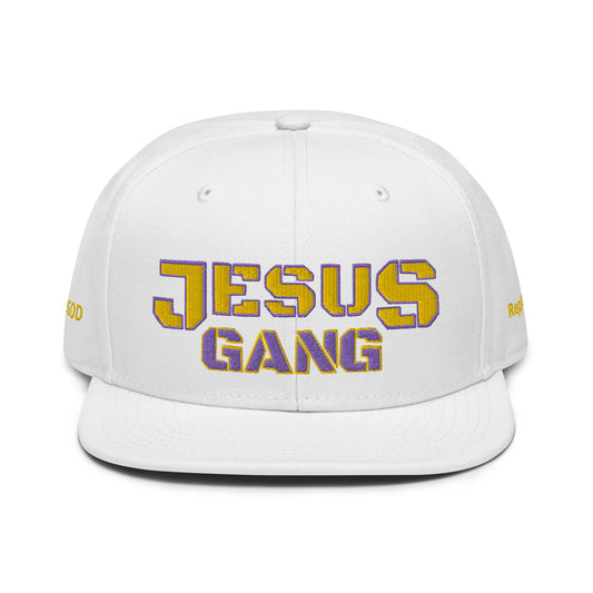 Jesus Gang PurpleMamba WHT Snapback Hat