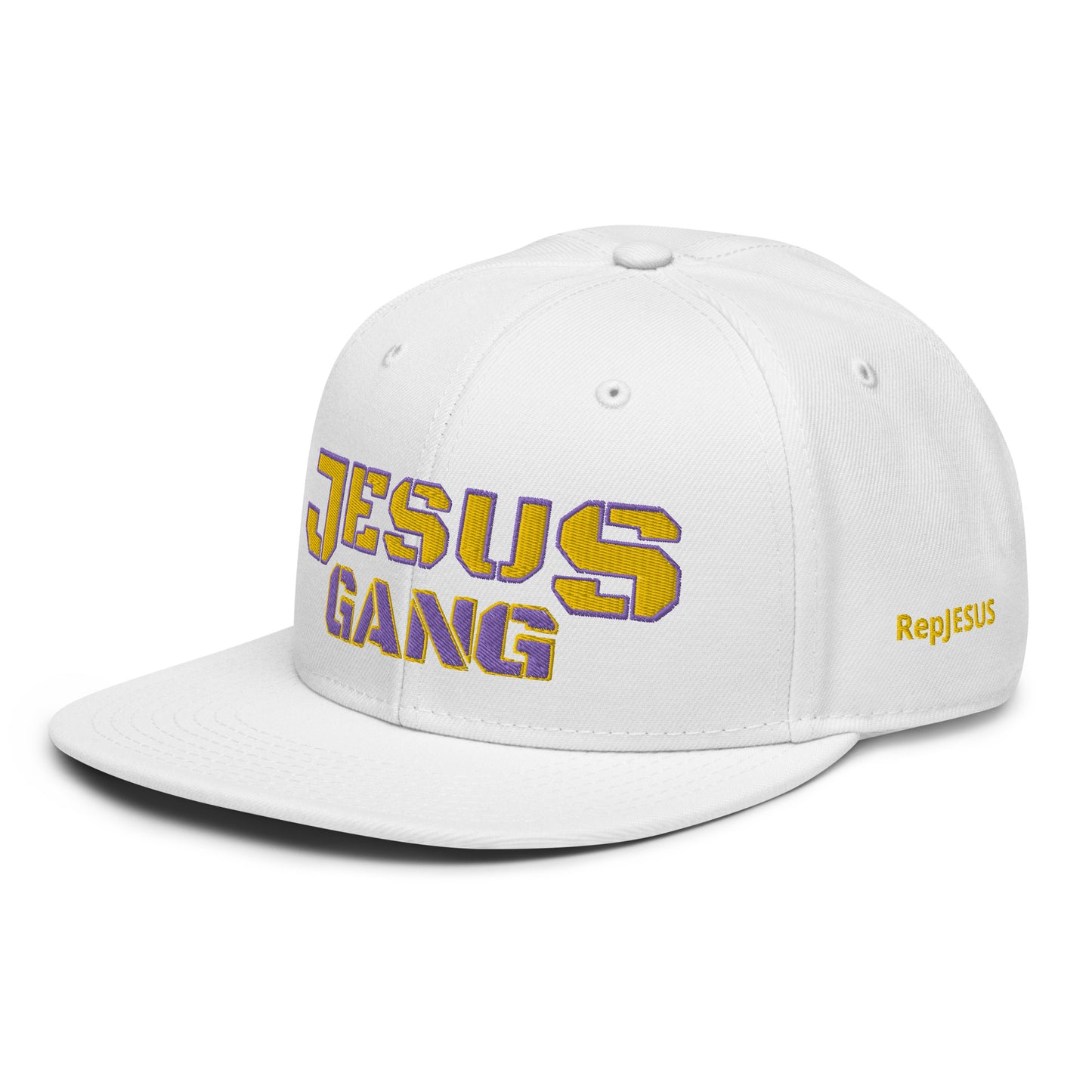 Jesus Gang PurpleMamba WHT Snapback Hat