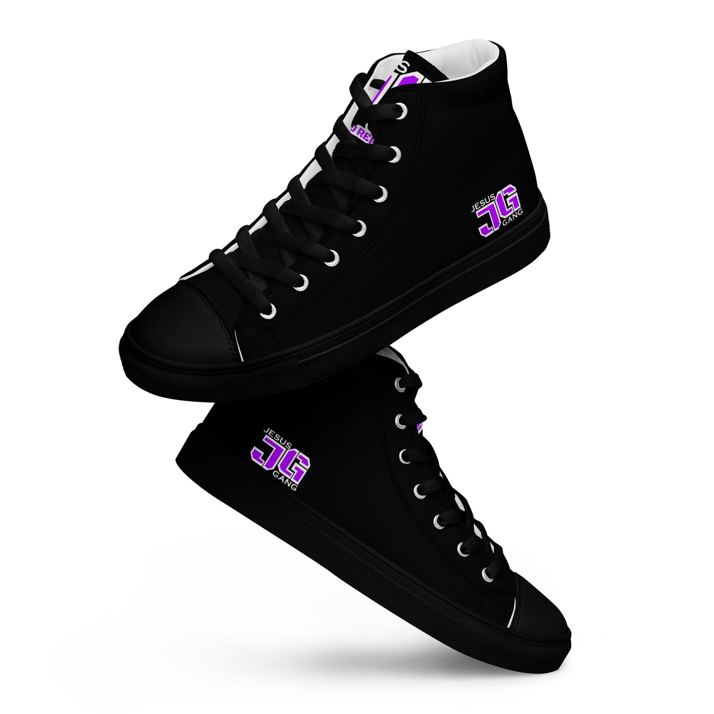 W.o.G Jesus Gang PURP/WHT Women’s high top canvas shoes