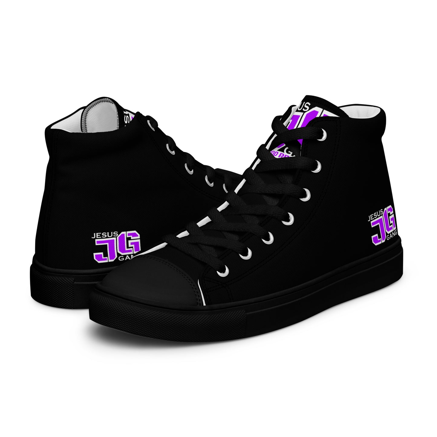 W.o.G Jesus Gang PURP/WHT Women’s high top canvas shoes