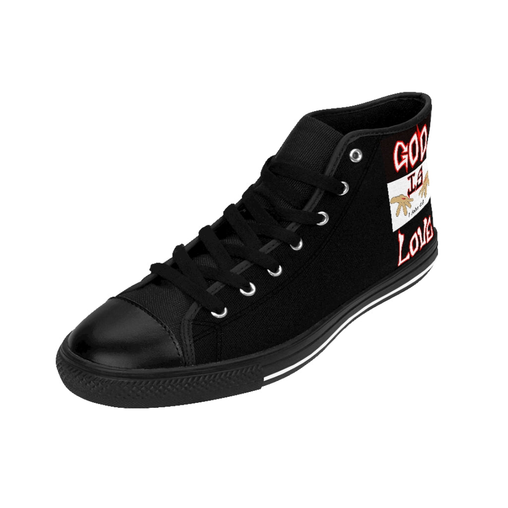 God is Love High-top Sneakers red/blk By The M.O.G