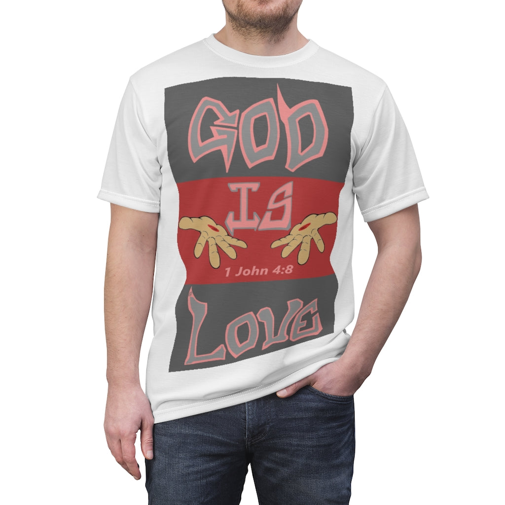 God is Love Pink & Gray T-shirt By The M.O.G *Premium print*