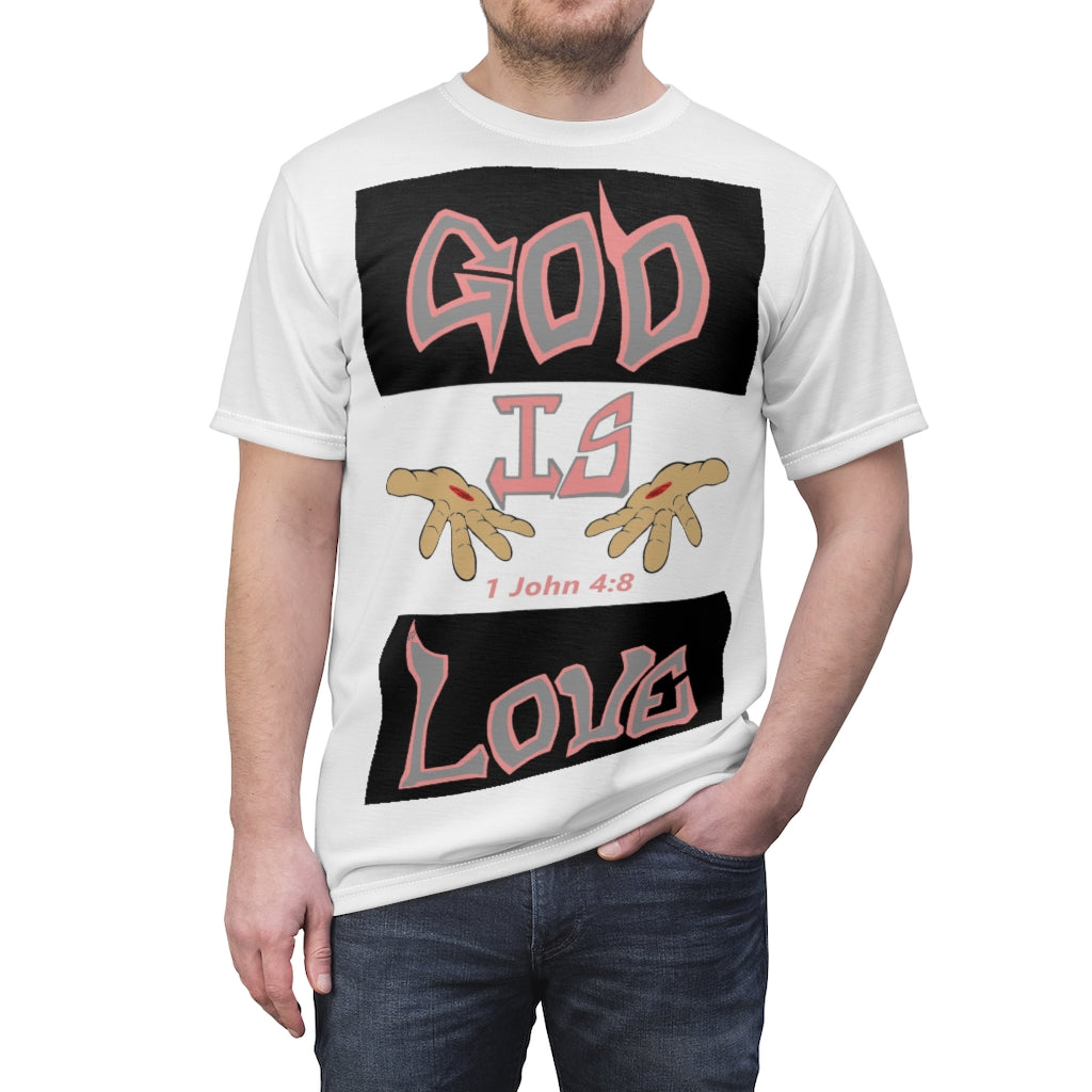 God is Love PinkBERRY WHT T-shirt By The M.O.G *Premium print*