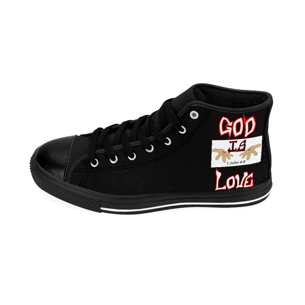 God is Love High-top Sneakers red/blk By The M.O.G