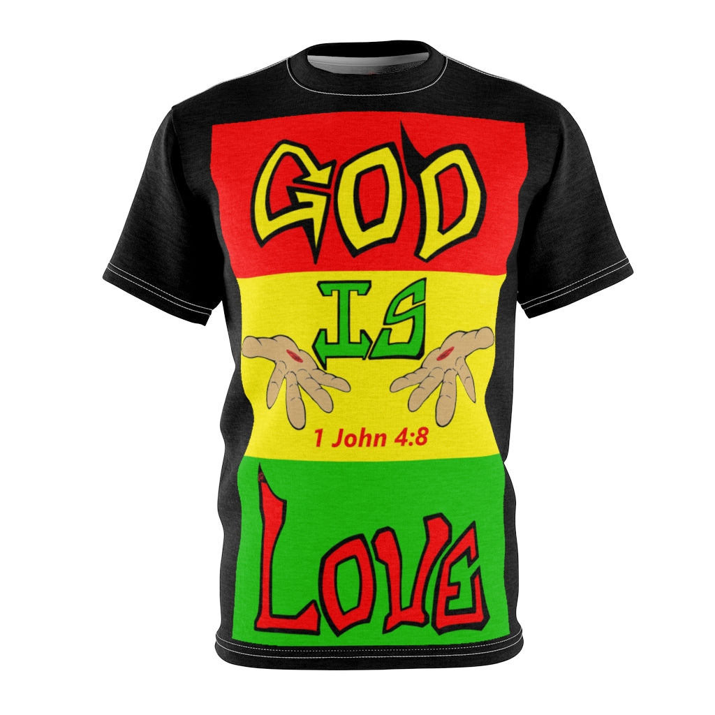 God is Love Reggae BLK T-shirt By The M.O.G *Premium print*