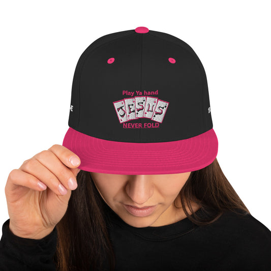 PINK Jesus Hand (NEVER FOLD) *SNAPBACK* By The M.O.G