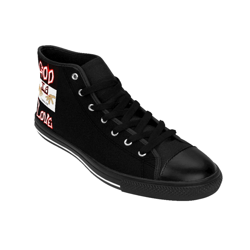 God is Love High-top Sneakers red/blk By The M.O.G