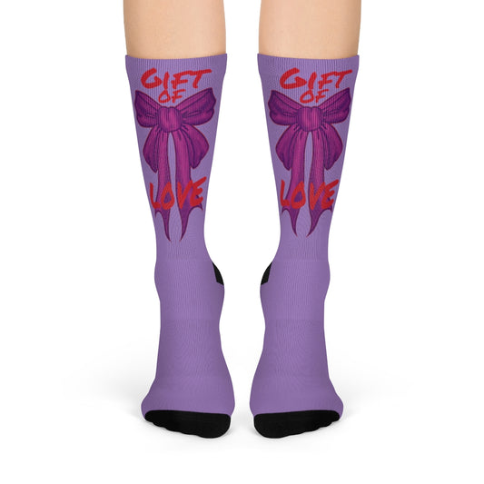 Pretty feet are a Gift of Love! Crew Socks (PURP) By The M.O.G