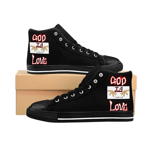 God is Love High-top Sneakers red/blk By The M.O.G